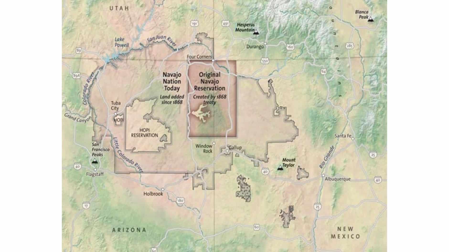 Navajo Nation Map 