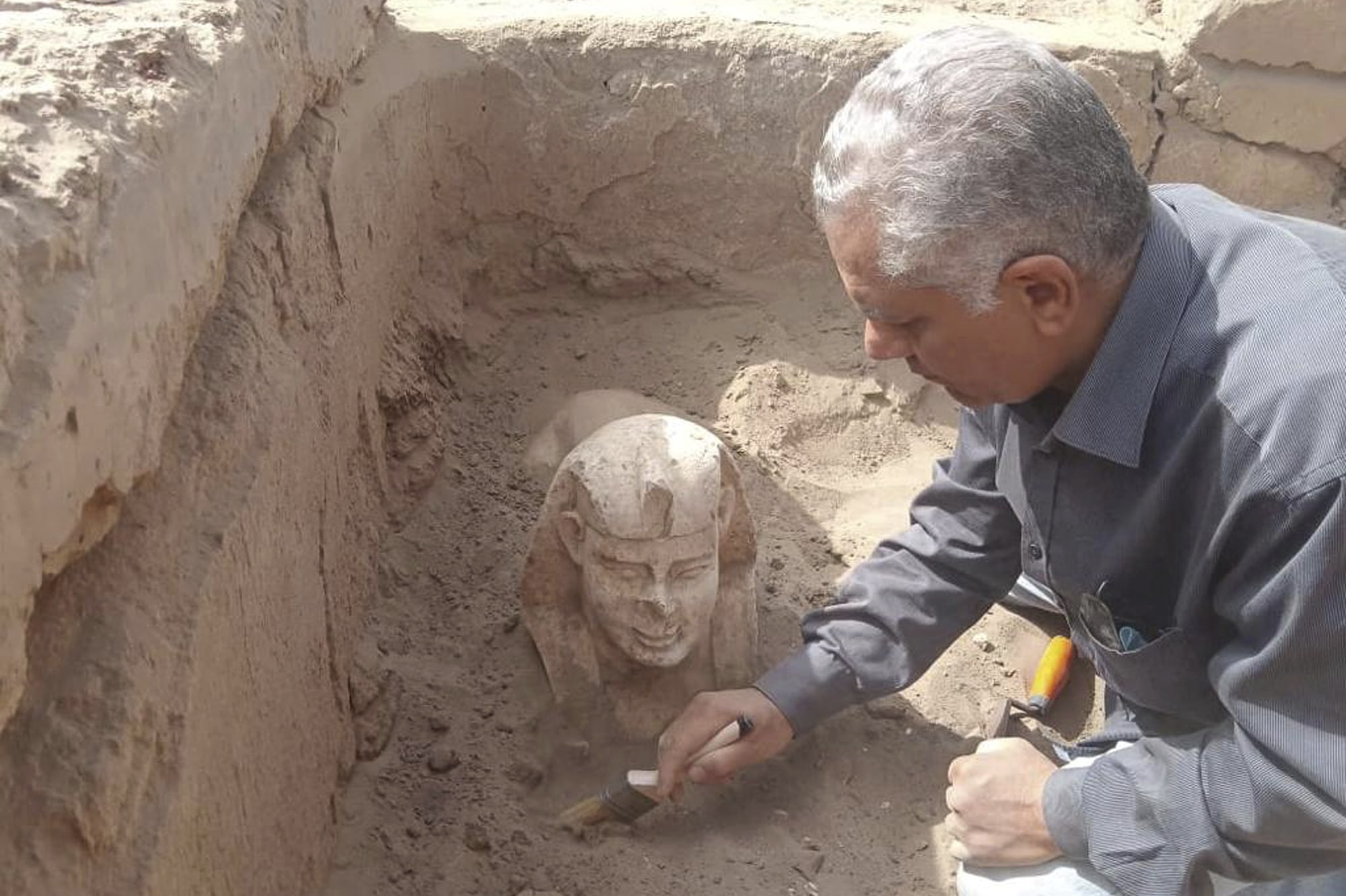 Archaeologists In Egypt Unearth Sphinx Like Roman Era Statue Courthouse News Service