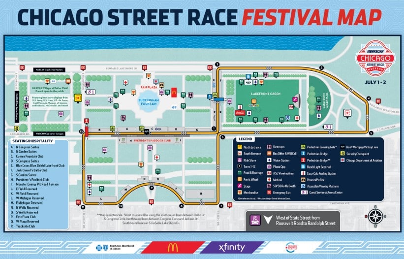 Nascar Chicago Route Map