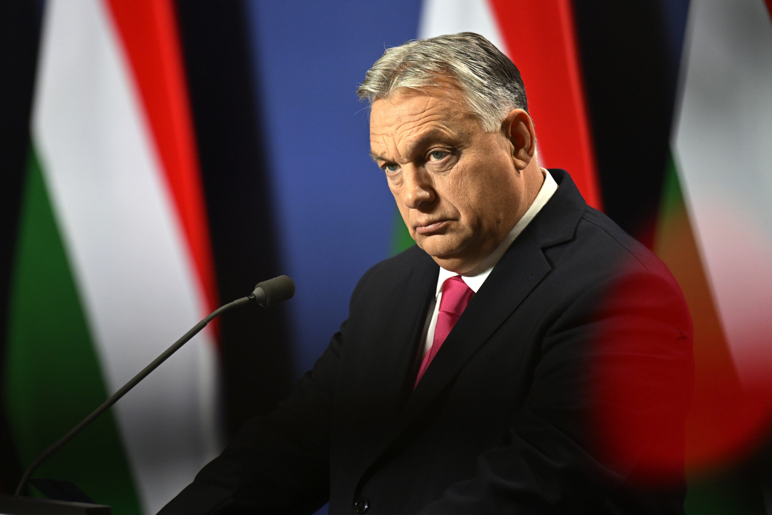 Hungarian Prime Minister Viktor Orban arrives for an annual international press conference in Budapest, Hungary, Dec. 21, 2023. Swedish Prime Minister Ulf Kristersson tells his Hungarian counterpart Viktor Orbán that more dialogue would be beneficial after Orbán invited the Swede to Budapest to discuss Sweden's NATO accession. (AP Photo/Denes Erdos, File)