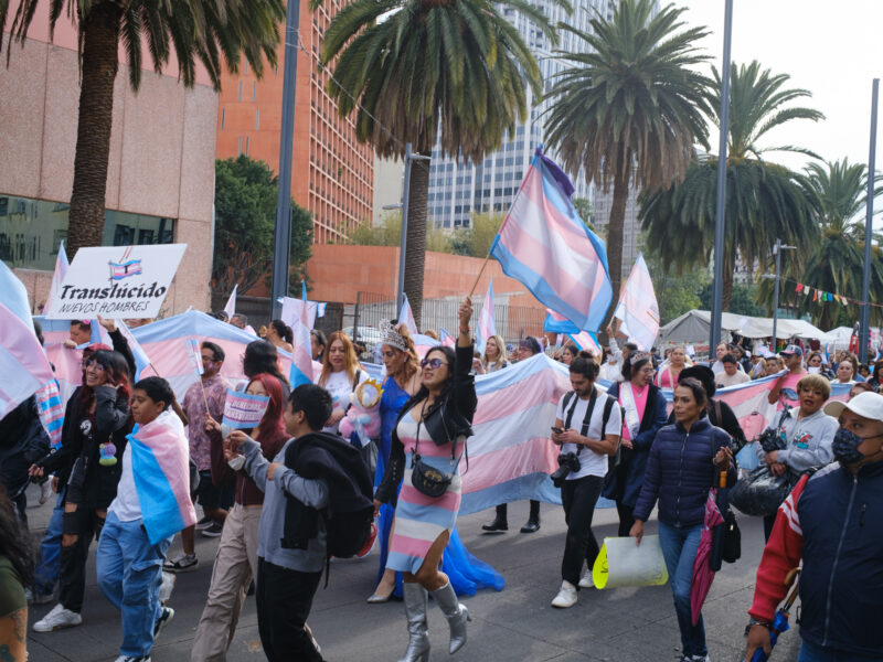 Hundreds march in Mexico City for International Transgender Day of Visibility