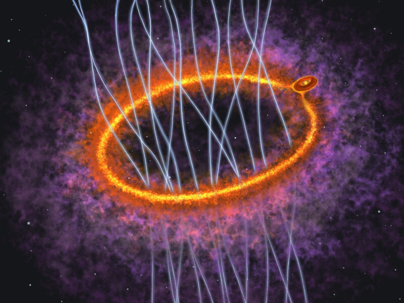 A strange ‘sneezing’ signal from a newborn star