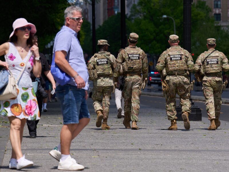 With no end in sight to their deployment, National Guard troops roam Washington