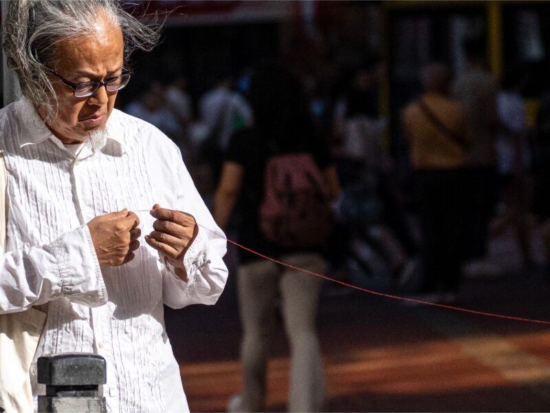 A Hong Kong artist tries to mark the Tiananmen crackdown. He was quickly stopped by police