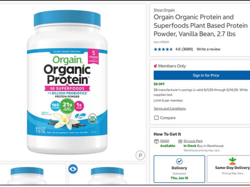 LegalWireDaily — Costco accused of selling protein powder contaminated with lead, arsenic